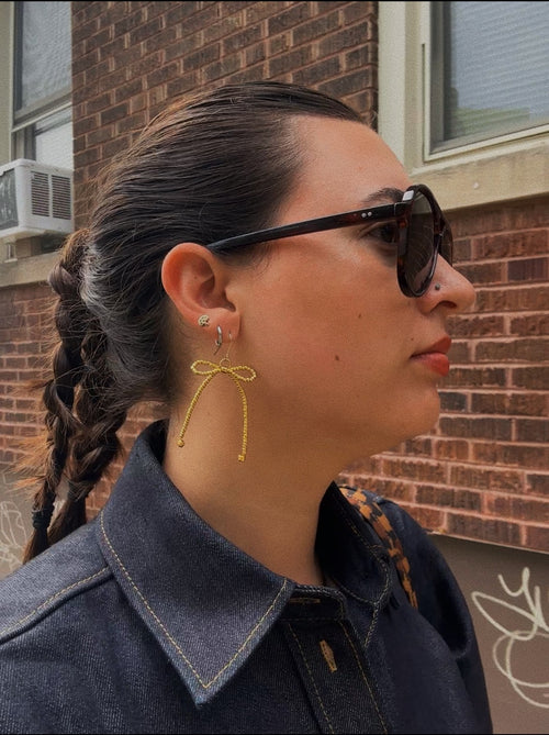 Metallic Bow Earrings