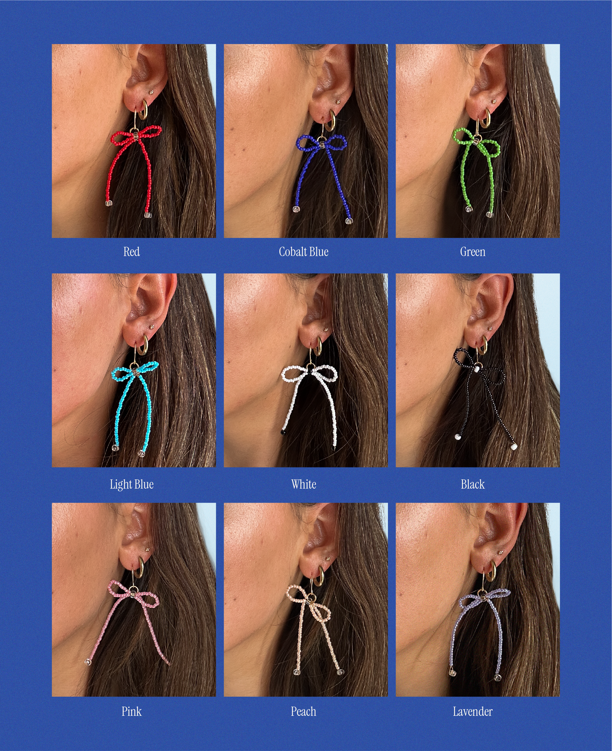 Classic Beaded Bow Earrings