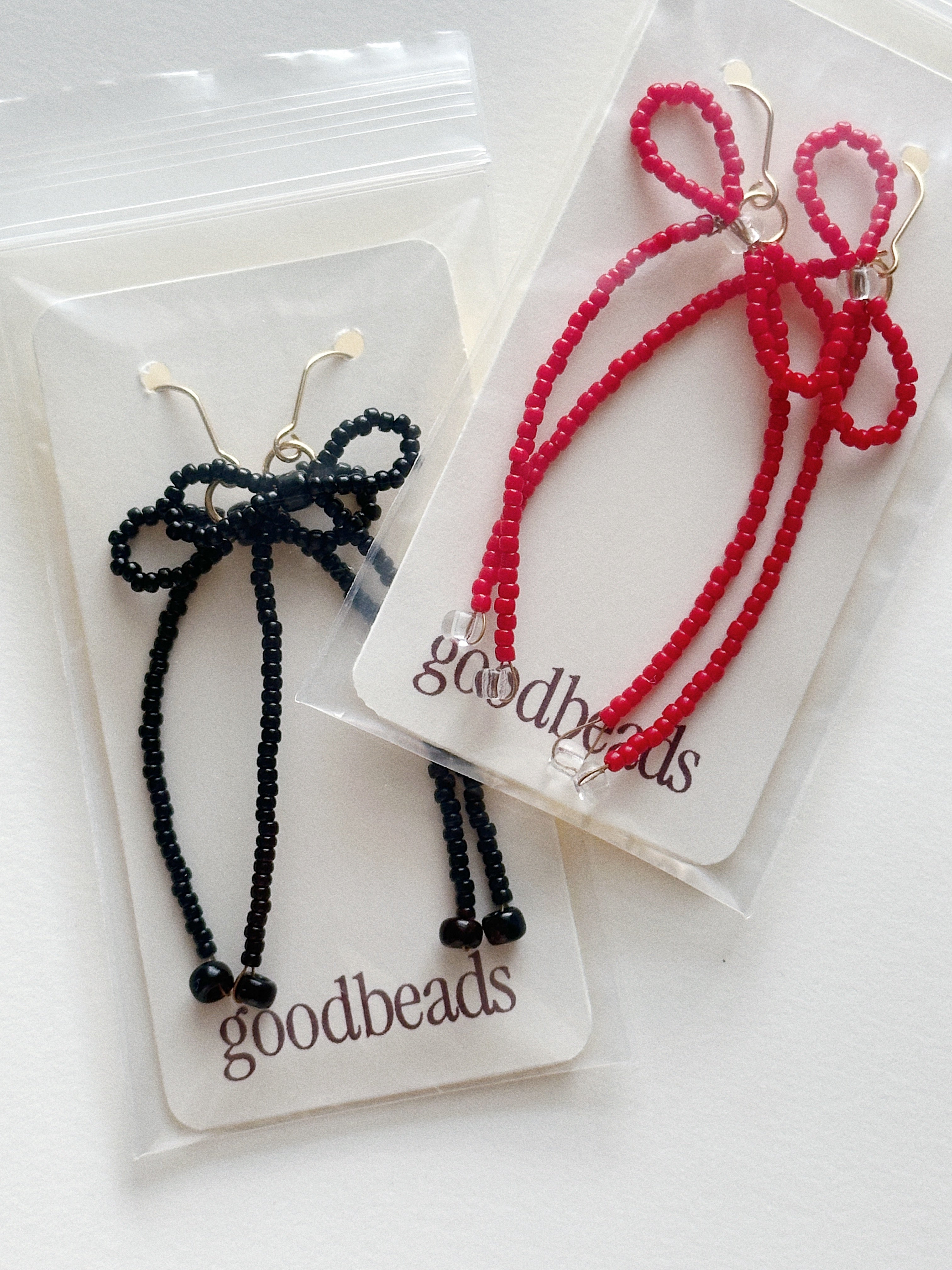 Classic Beaded Bow Earrings