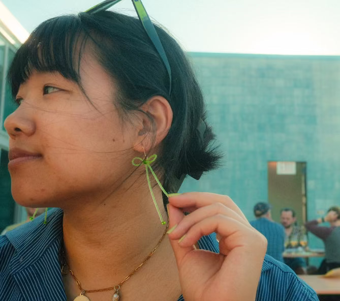 Classic Beaded Bow Earrings