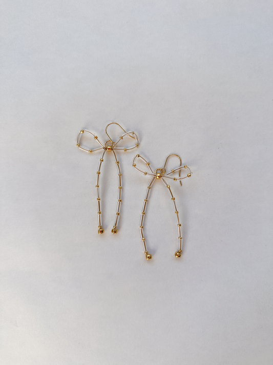 Frosty Clear Bow Earrings