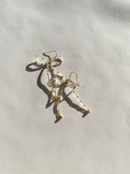 Tube Beaded Bow Earrings