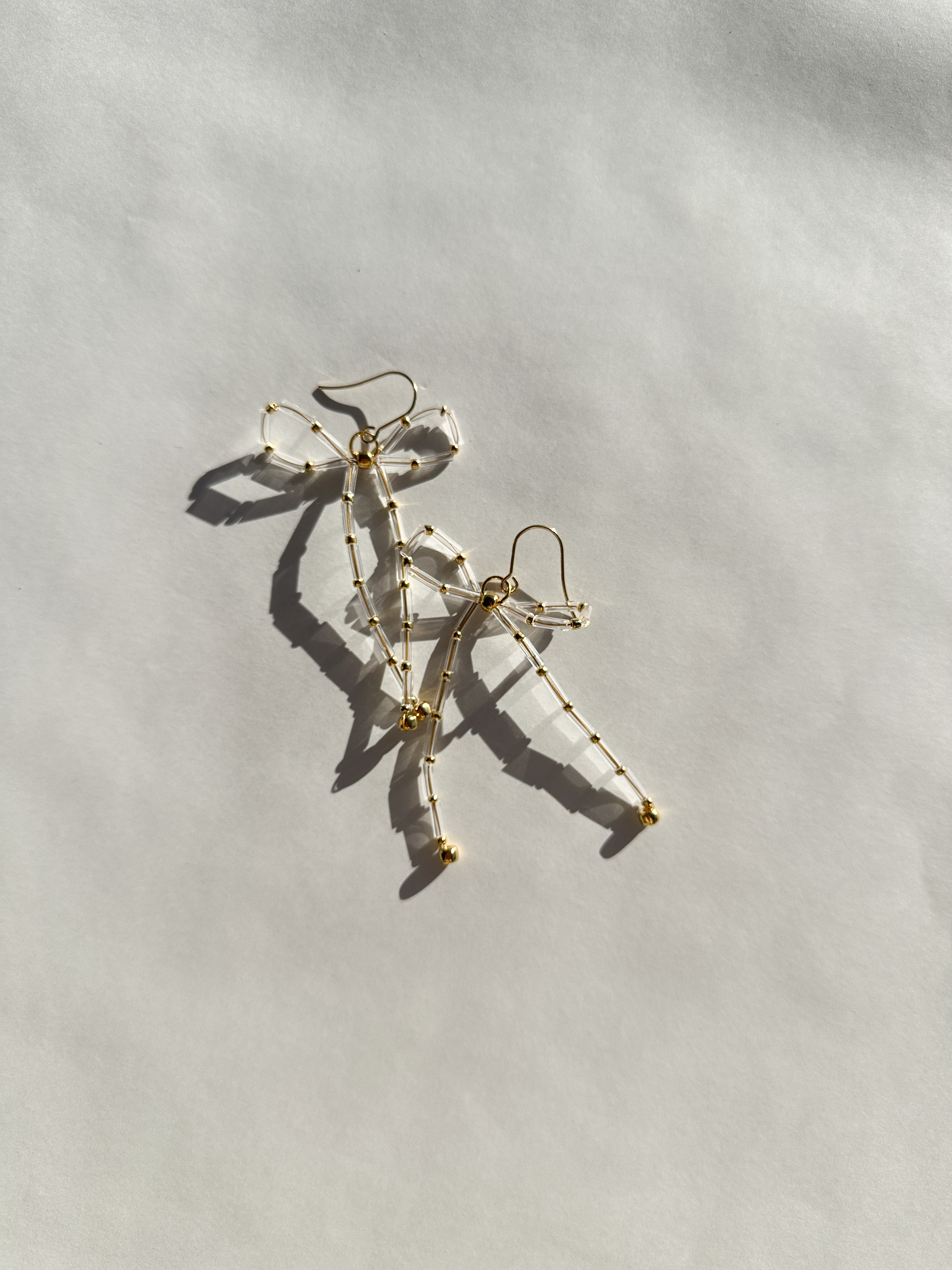 Tube Beaded Bow Earrings