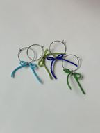 Beaded Bow Wine Glass Charms (Set of 4)