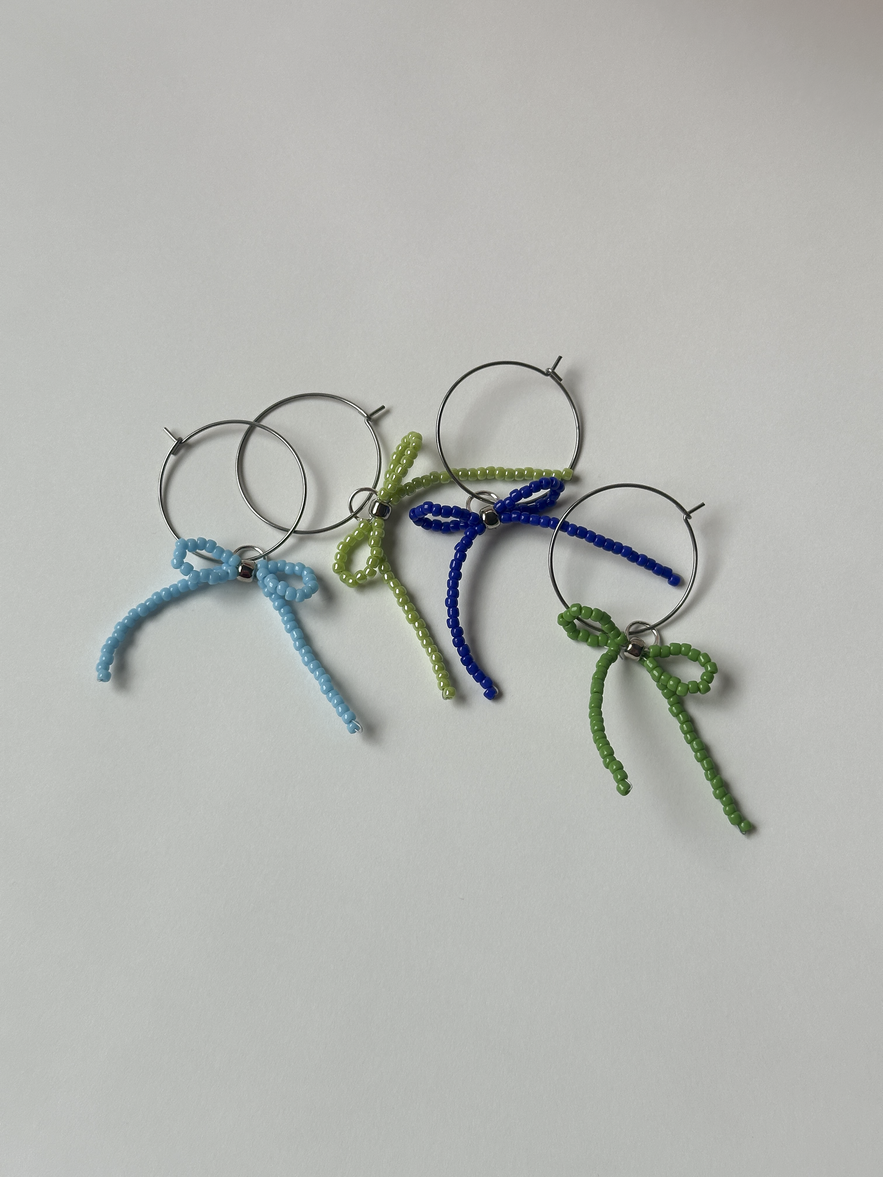 Beaded Bow Wine Glass Charms (Set of 4)