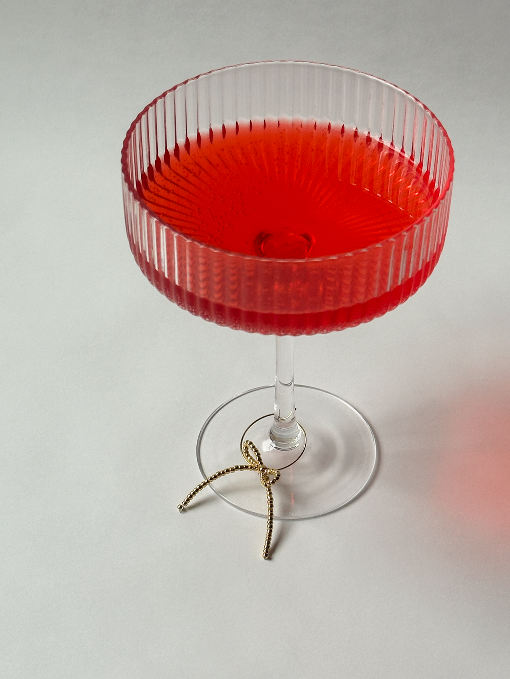 Beaded Bow Wine Glass Charms (Set of 4)