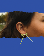 Sparkle Beaded Bow Earrings