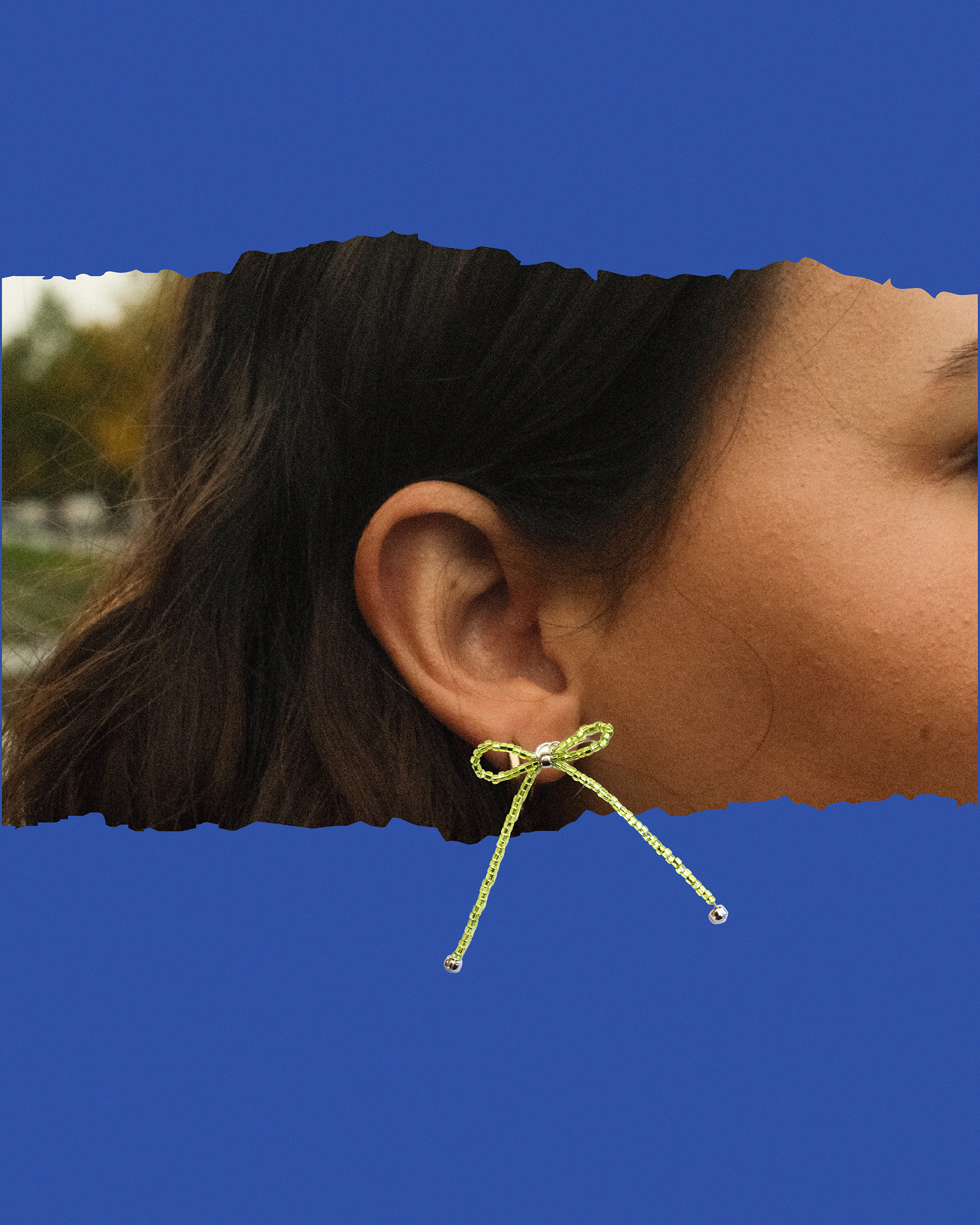 Sparkle Beaded Bow Earrings