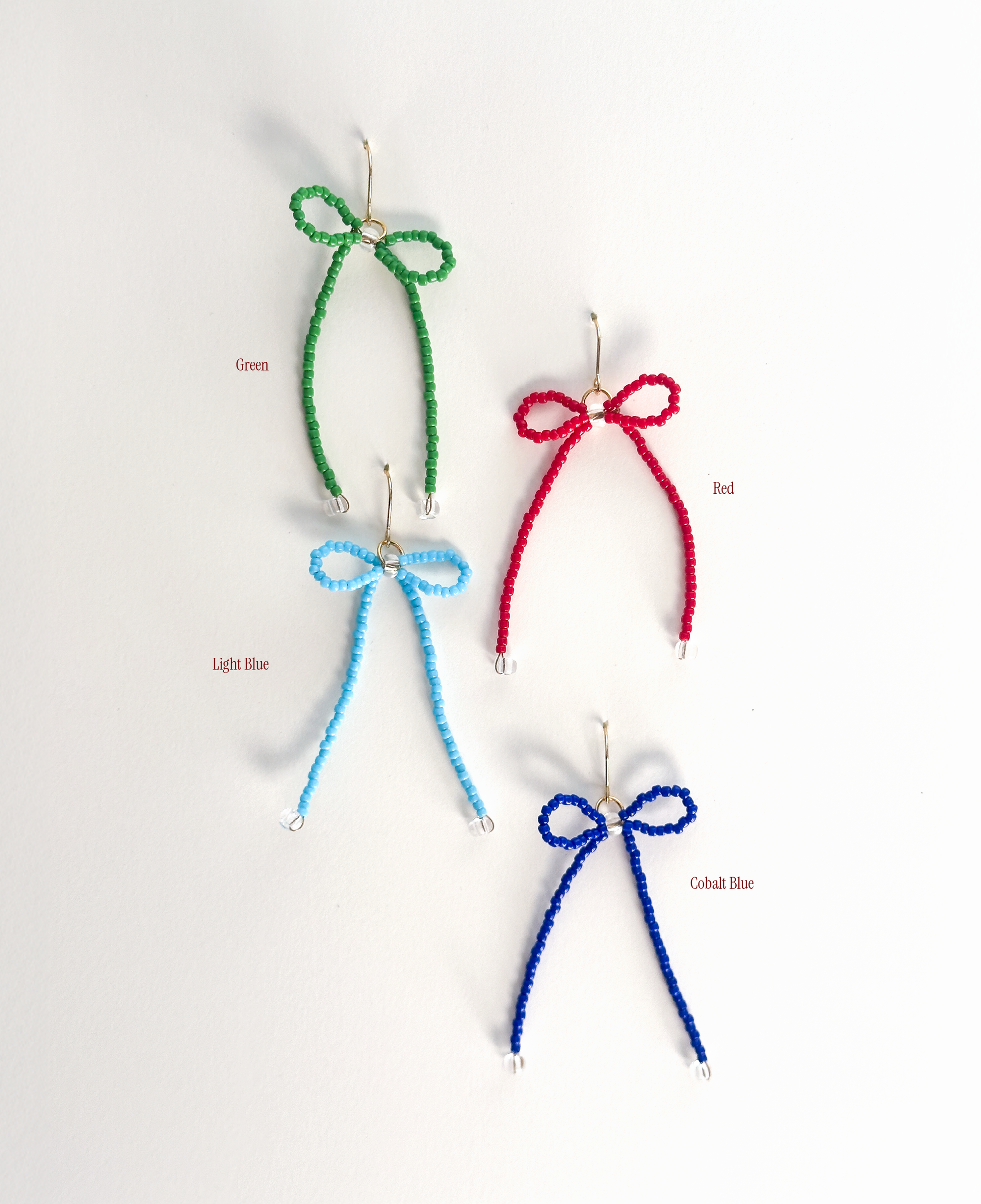 Classic Beaded Bow Earrings