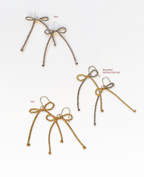 Metallic Bow Earrings
