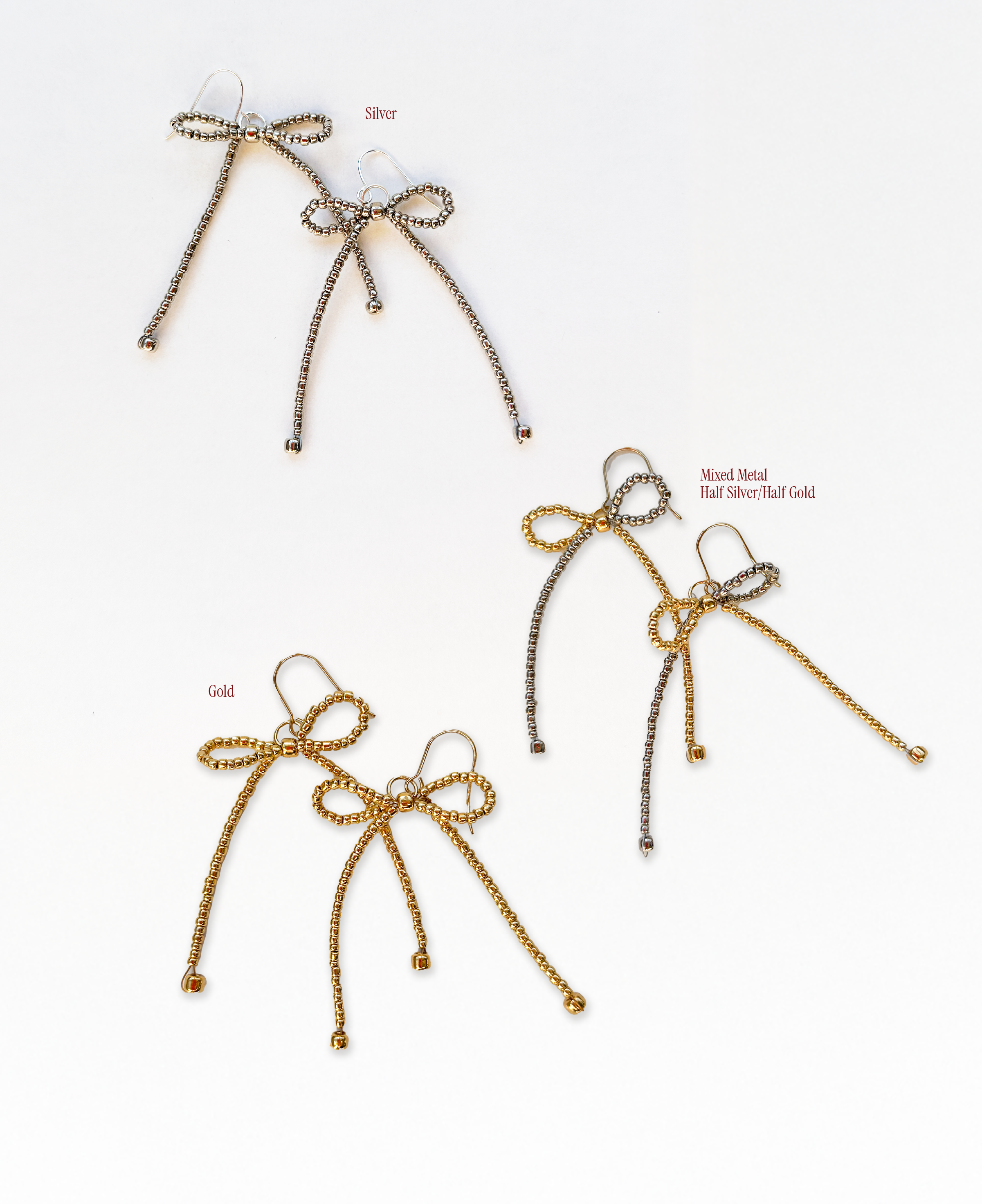 Metallic Bow Earrings