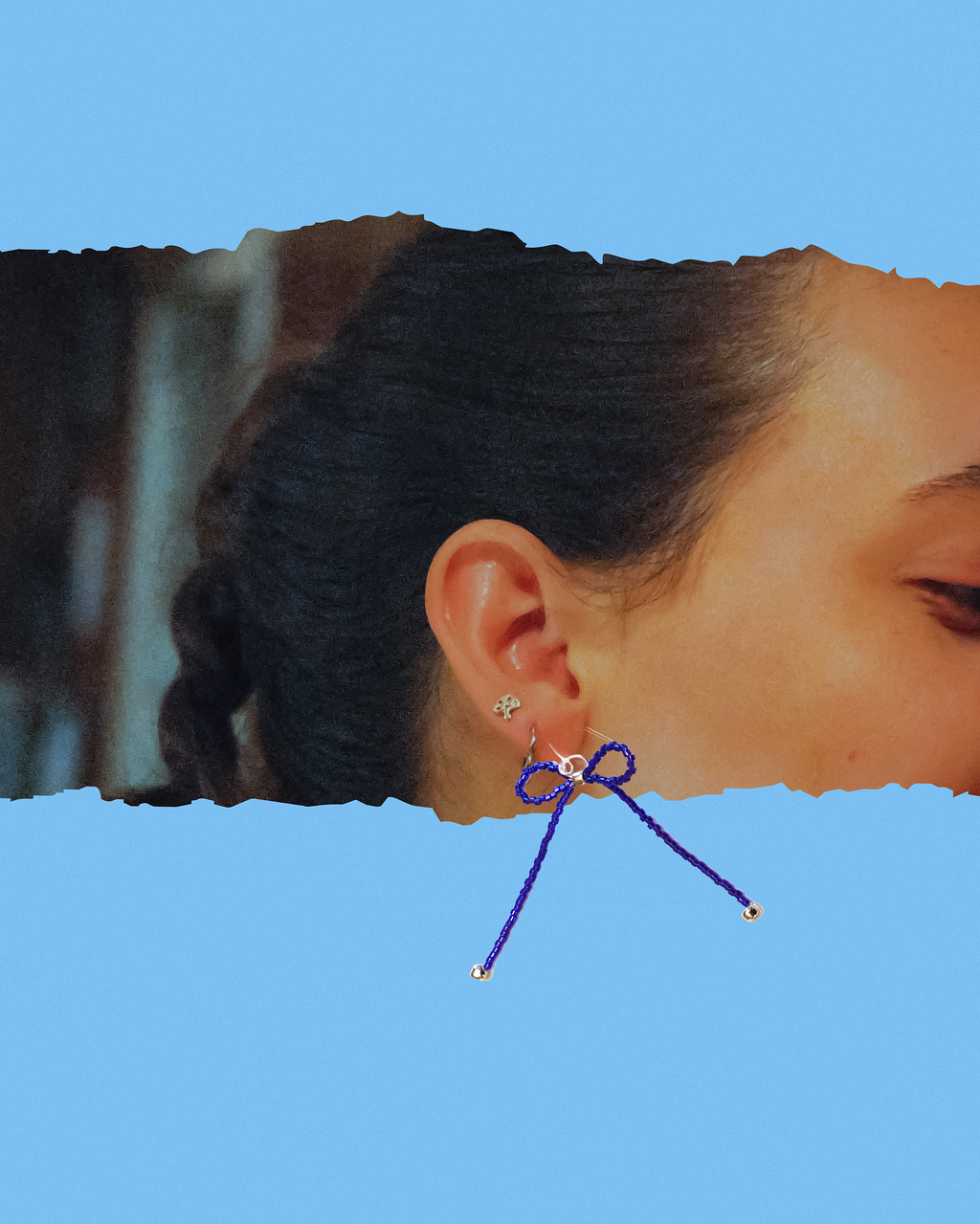 Sparkle Beaded Bow Earrings