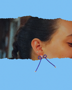 Sparkle Beaded Bow Earrings