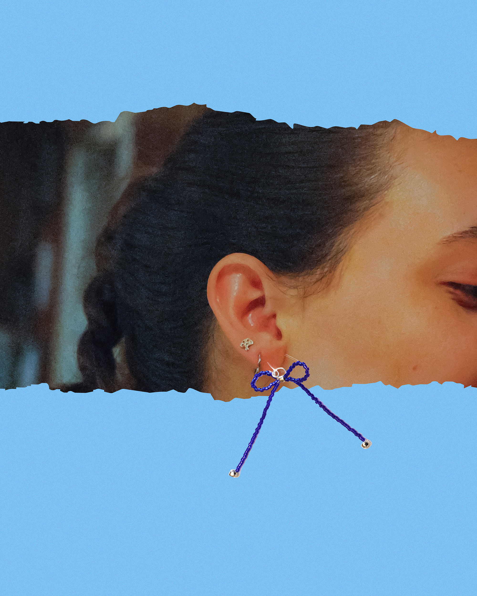 Sparkle Beaded Bow Earrings